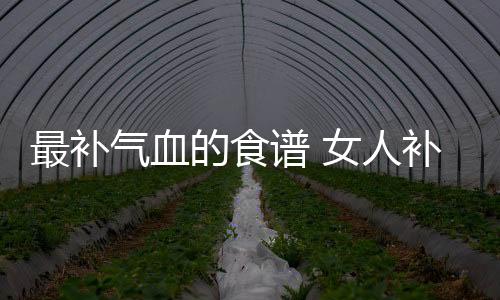 最补气血的食谱 女人补气血药膳食谱大全